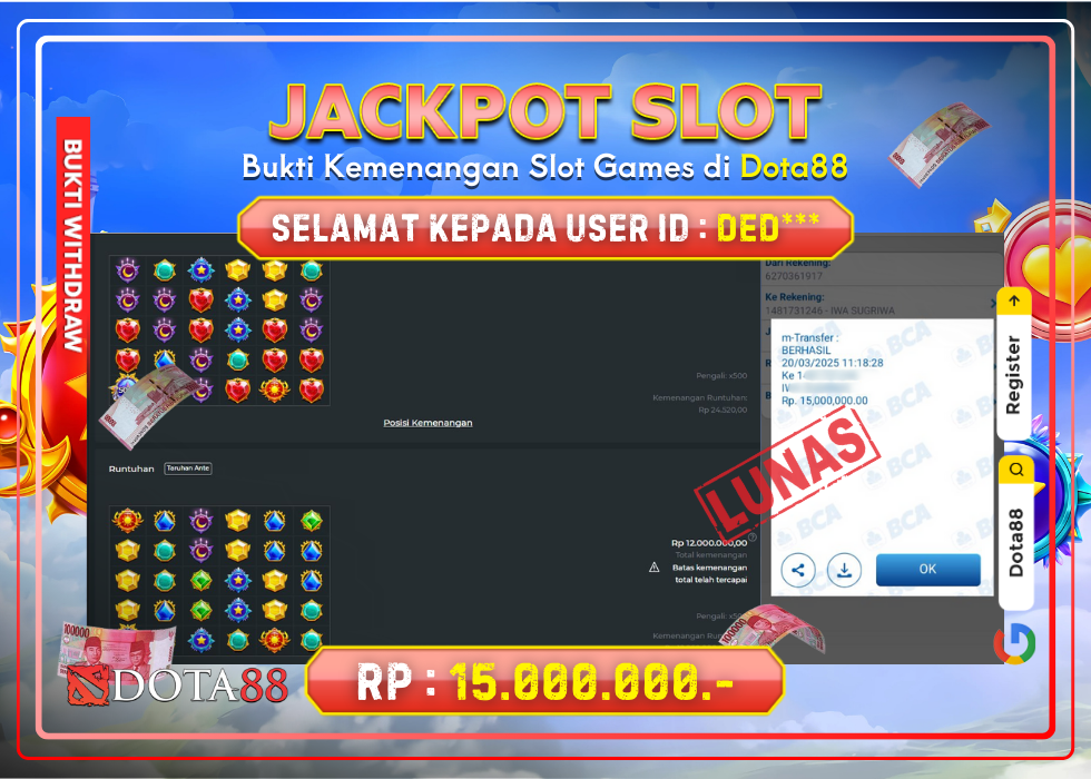 JACKPOT SLOT Starlight Princess RP.15.000.000,- LUNAS DI DOTA88!