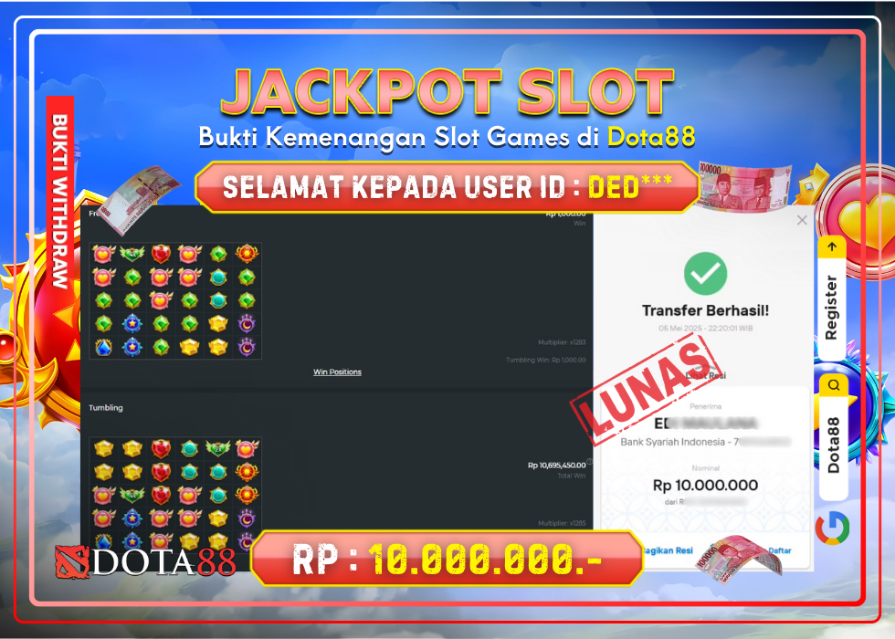 JACKPOT SLOT Starlight Princess RP.10.000.000,- LUNAS DI DOTA88!